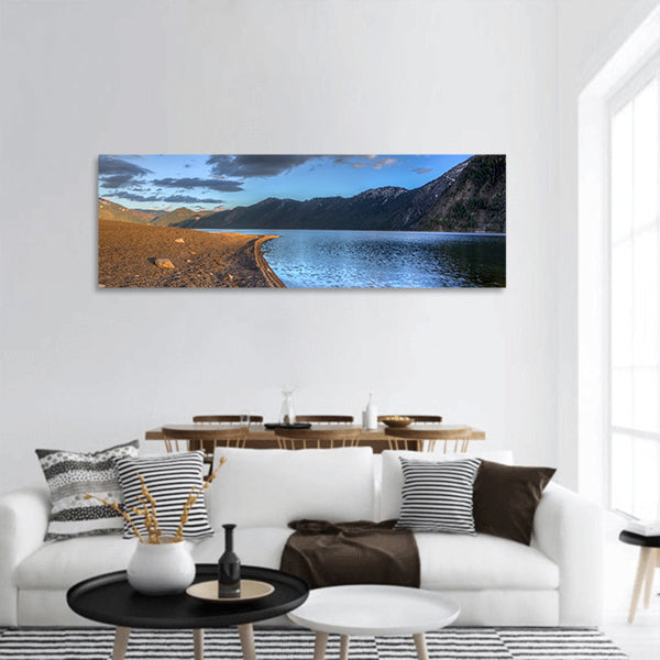 Shore of Pend Oreille Lake near Bayview, Idaho panoramic canvas wall art