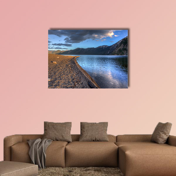 On the Shore of Pend Oreille Lake near Multi panel canvas wall art.