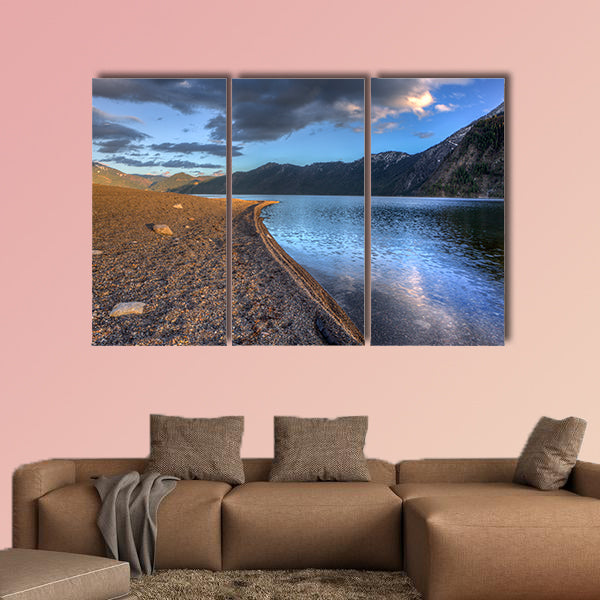 On the Shore of Pend Oreille Lake near Multi panel canvas wall art.