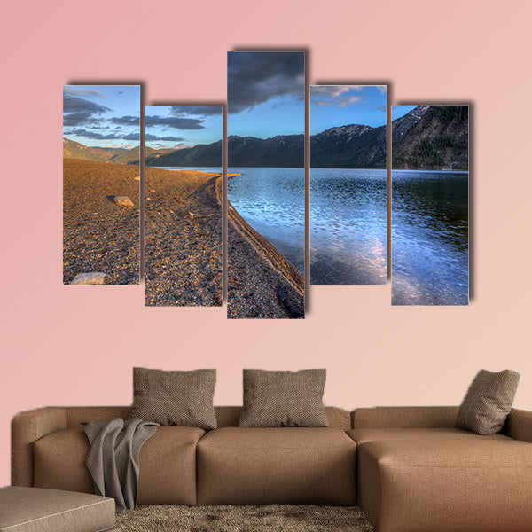 On the Shore of Pend Oreille Lake near Multi panel canvas wall art.