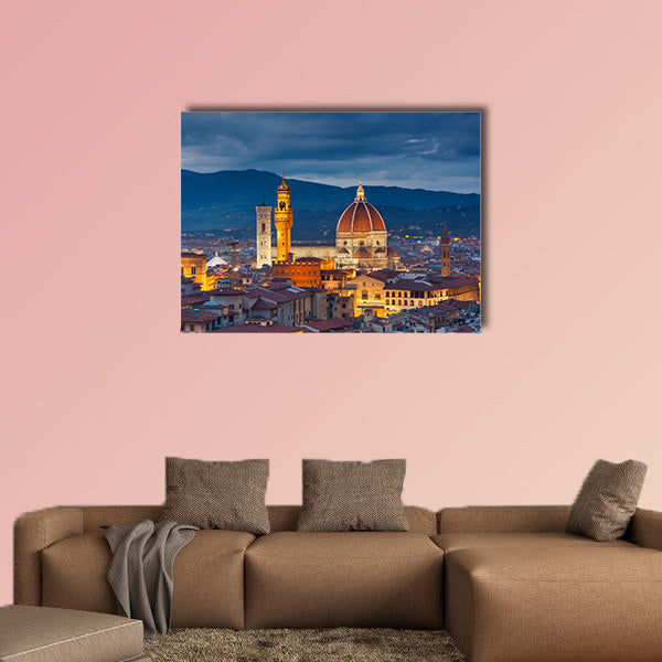 Duomo cathedral in Florence, Italy multi panel canvas wall art