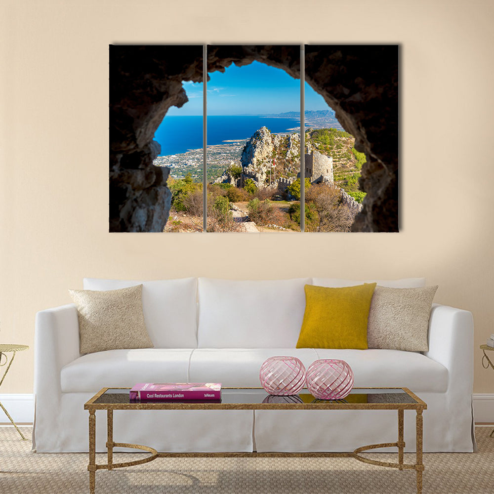 St. Hilarion Castle Kyrenia District, Cyprus Multi Panel Canvas Wall Art