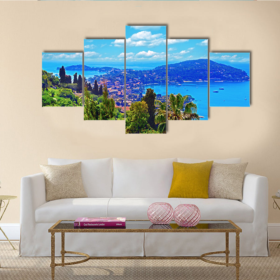 A most beautiful view of Cote d'Azur France, multi panel canvas wall art