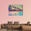 Paradise nature, sea and hotel house on the tropical beach wall art