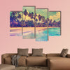 Paradise nature, sea and hotel house on the tropical beach wall art