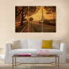 vintage style picture of Paris at dusk Multi panel canvas wall art