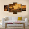 vintage style picture of Paris at dusk Multi panel canvas wall art