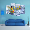 robotic arms in a car plant multi panel canvas wall art