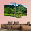 Village houses near rice terraces fields Philippines UNESCO heritage, multi panel canvas wall art