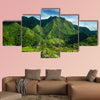 Village houses near rice terraces fields Philippines UNESCO heritage, multi panel canvas wall art