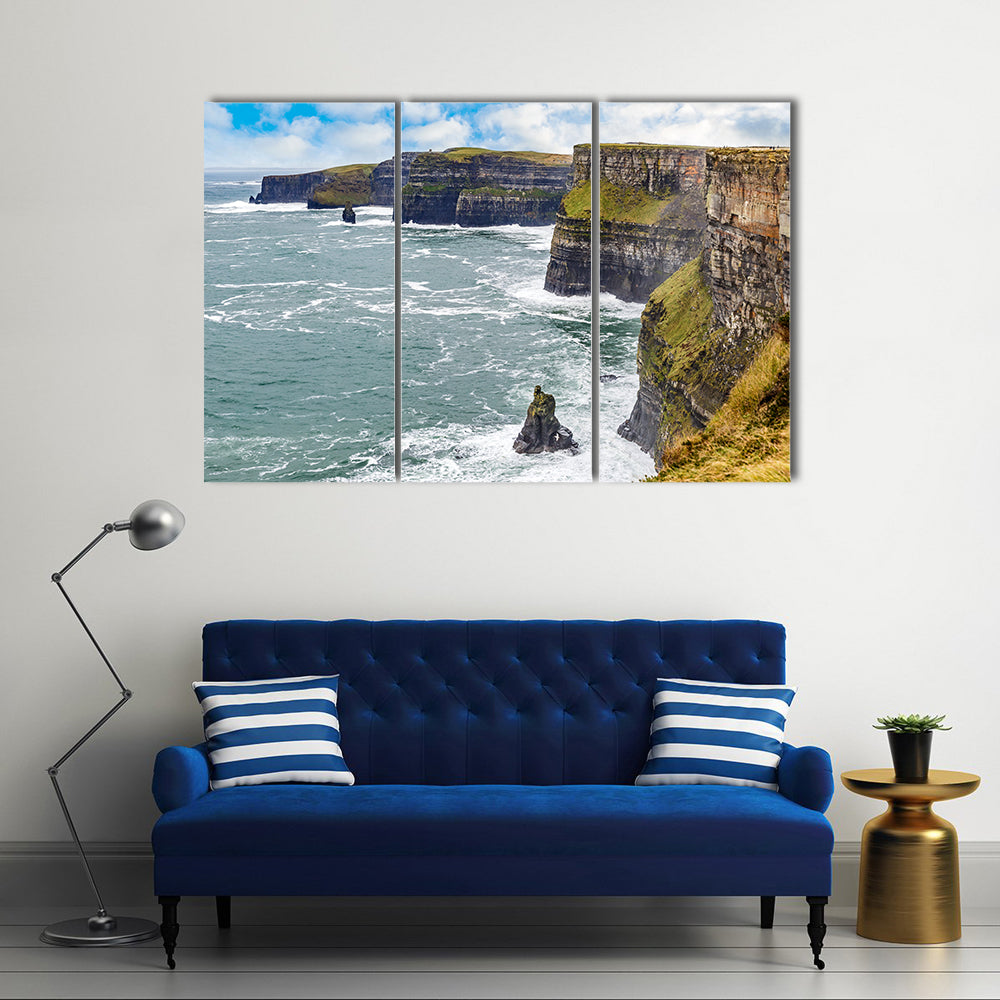 Cliffs of Moher Tourist Attraction in Ireland Multi Panel Canvas Wall Art