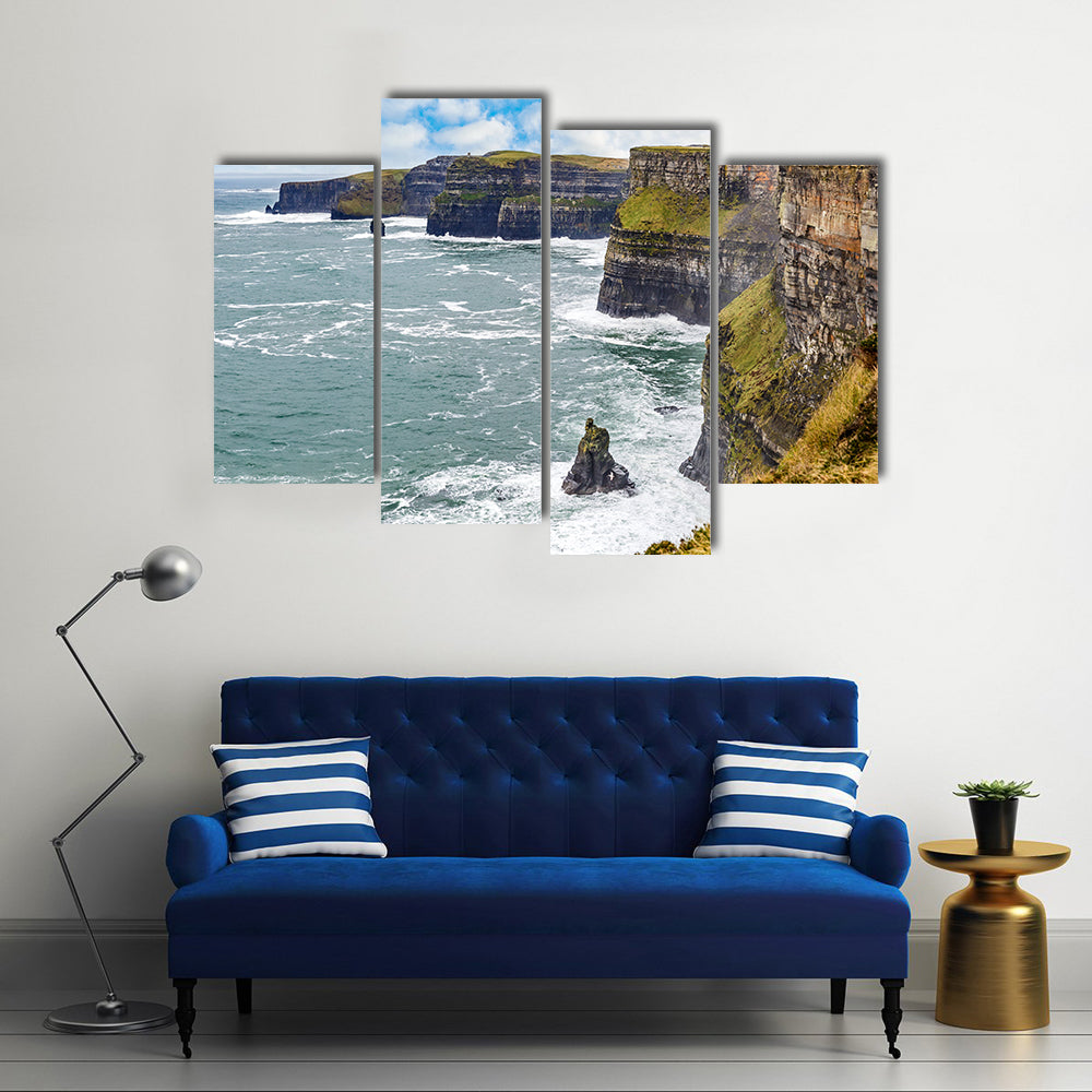 Cliffs of Moher Tourist Attraction in Ireland Multi Panel Canvas Wall Art