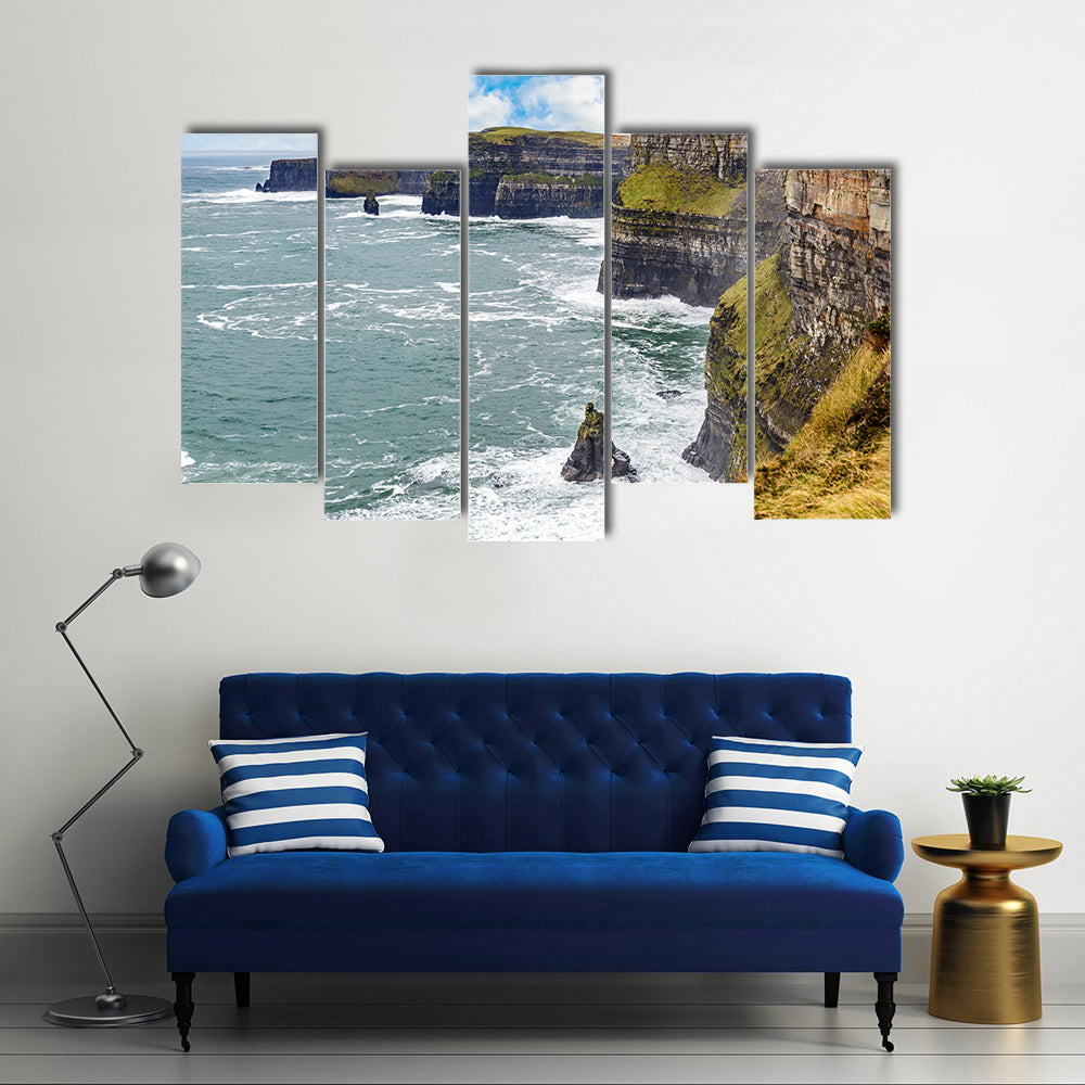 Cliffs of Moher Tourist Attraction in Ireland Multi Panel Canvas Wall Art