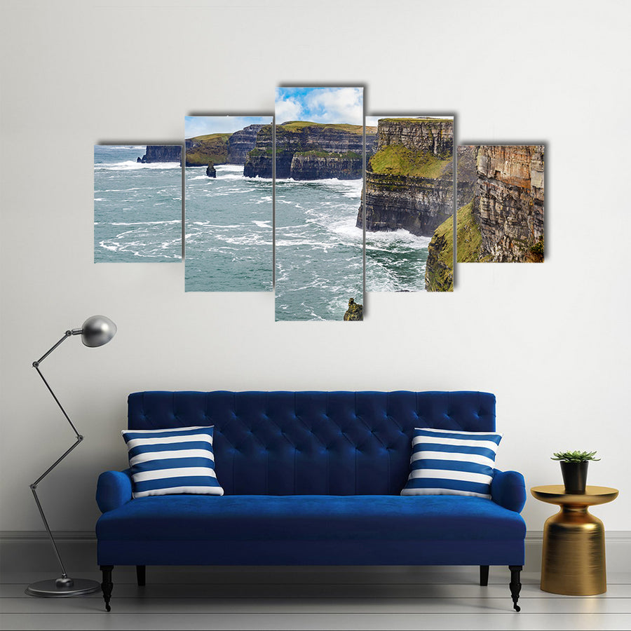 Cliffs of Moher Tourist Attraction in Ireland Multi Panel Canvas Wall Art