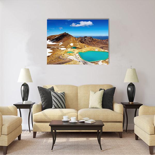 Emerald Lakes, Tongariro National Park multi panel canvas wall art