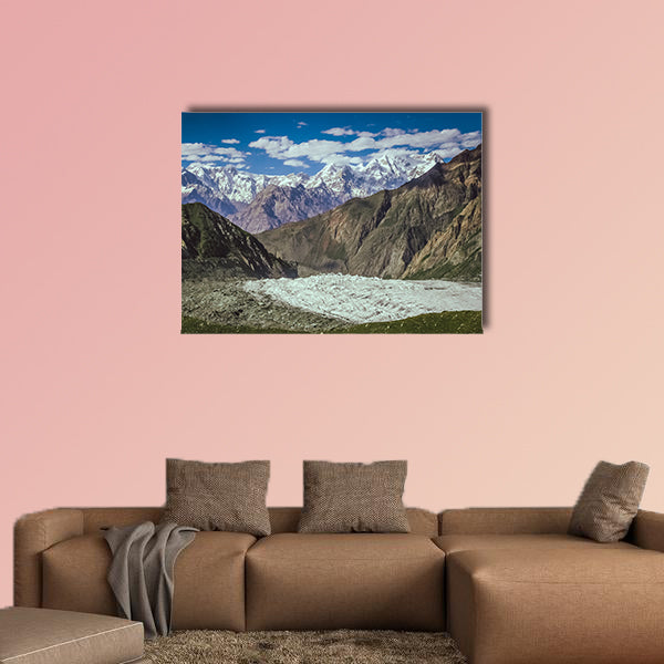 Stunning view of Himalaya Mountains from the Rakaposhi base camp in canvas wall art
