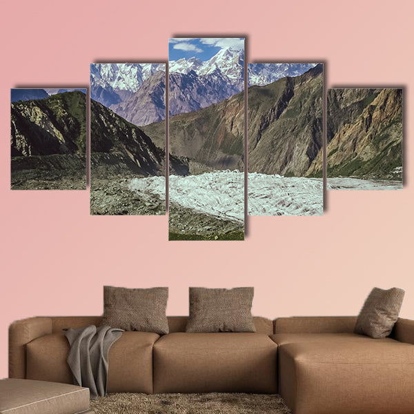 Stunning view of Himalaya Mountains from the Rakaposhi base camp in canvas wall art