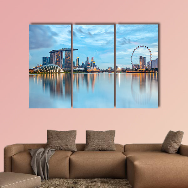 Marina Bay is a bay near Central Area in the southern part of Singapore multi panel canvas wall art