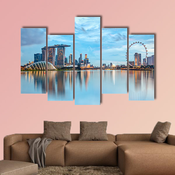 Marina Bay is a bay near Central Area in the southern part of Singapore multi panel canvas wall art
