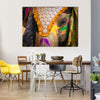 Indian Elephant In Festive Color In Jaipur Multi Panel Canvas Wall Art