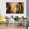 Indian Elephant In Festive Color In Jaipur Multi Panel Canvas Wall Art