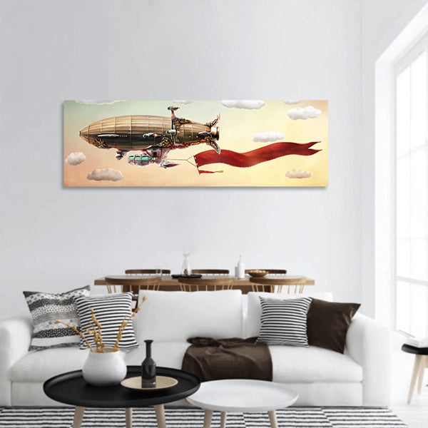 A banner in the sky panoramic canvas wall art