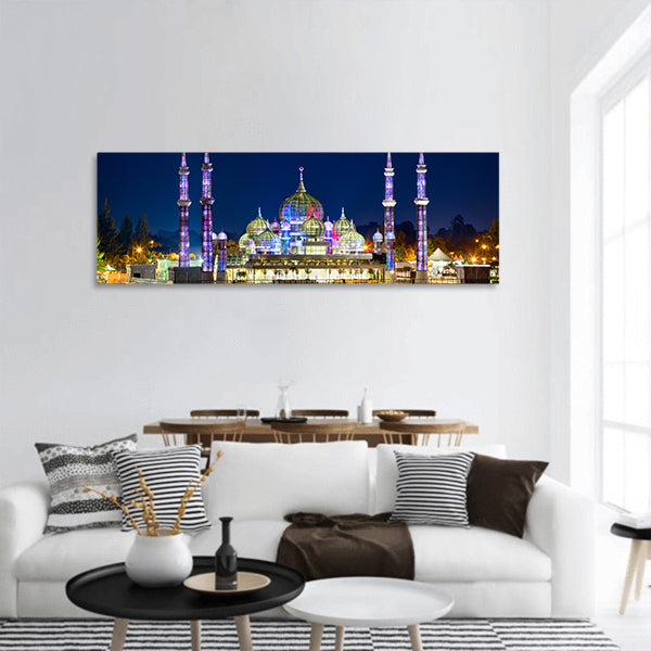 Crystal mosque panoramic canvas wall art