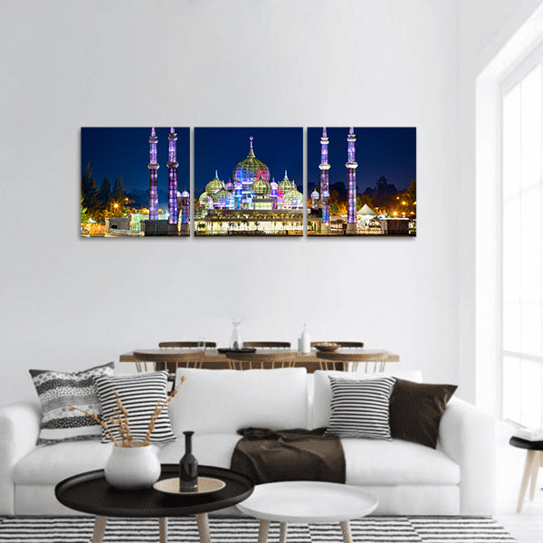 Crystal mosque panoramic canvas wall art