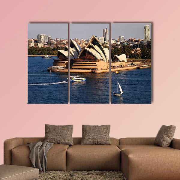 Sydney city skyline shot from Harbor Bridge multi panel canvas wall art