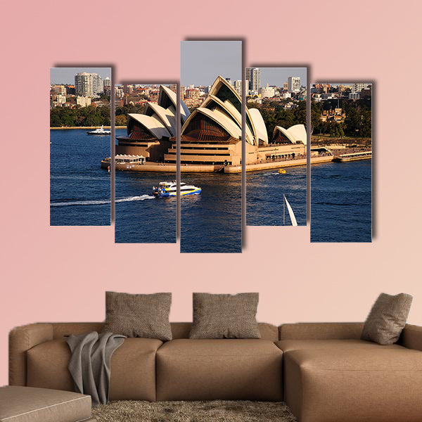 Sydney city skyline shot from Harbor Bridge multi panel canvas wall art