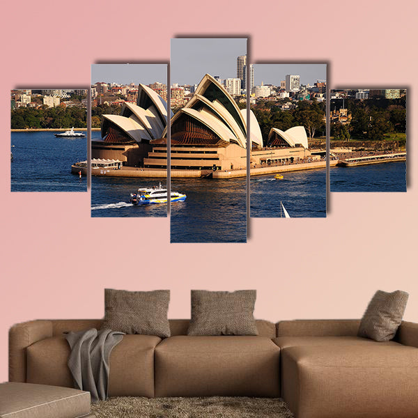 Sydney city skyline shot from Harbor Bridge multi panel canvas wall art