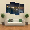 The Night Skyline Of The Luxembourg At The Adolph Bridge, A Historic Place In Europe, Multi Panel Canvas Wall Art