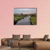 Showing a high stream river on dartmoor, england UK canvas wall art