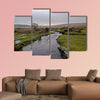 Showing a high stream river on dartmoor, england UK canvas wall art