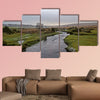 Showing a high stream river on dartmoor, england UK canvas wall art