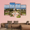 Top view of the Bahai Garden and Haifa, Israel multi panel canvas wall art