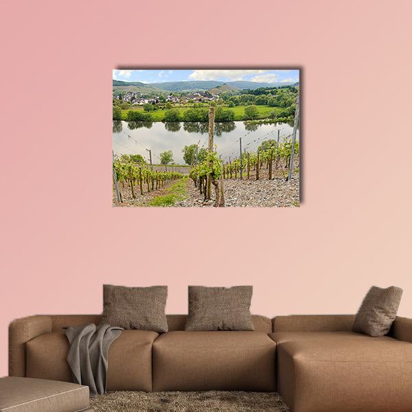 Mulheim village on the wine route and Moselle River wall art