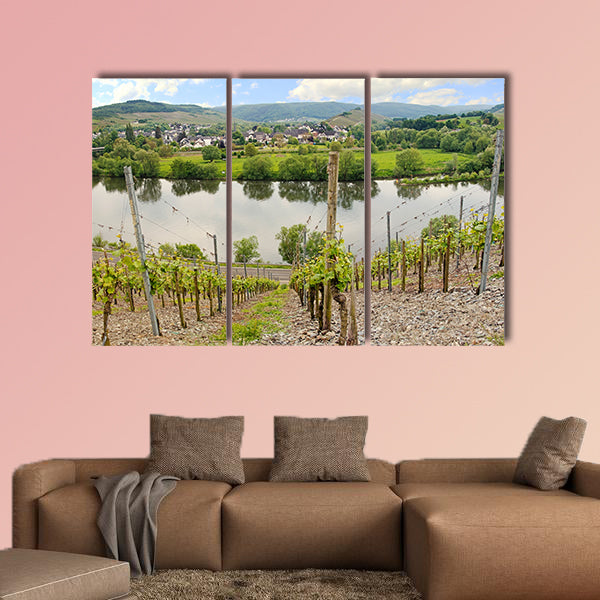 Mulheim village on the wine route and Moselle River wall art