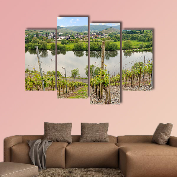 Mulheim village on the wine route and Moselle River wall art