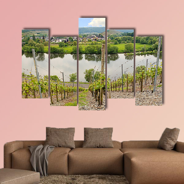 Mulheim village on the wine route and Moselle River wall art