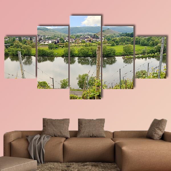 Mulheim village on the wine route and Moselle River wall art