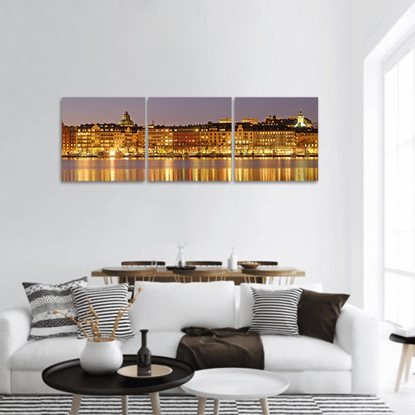 Night landscape panoramic canvas wall art