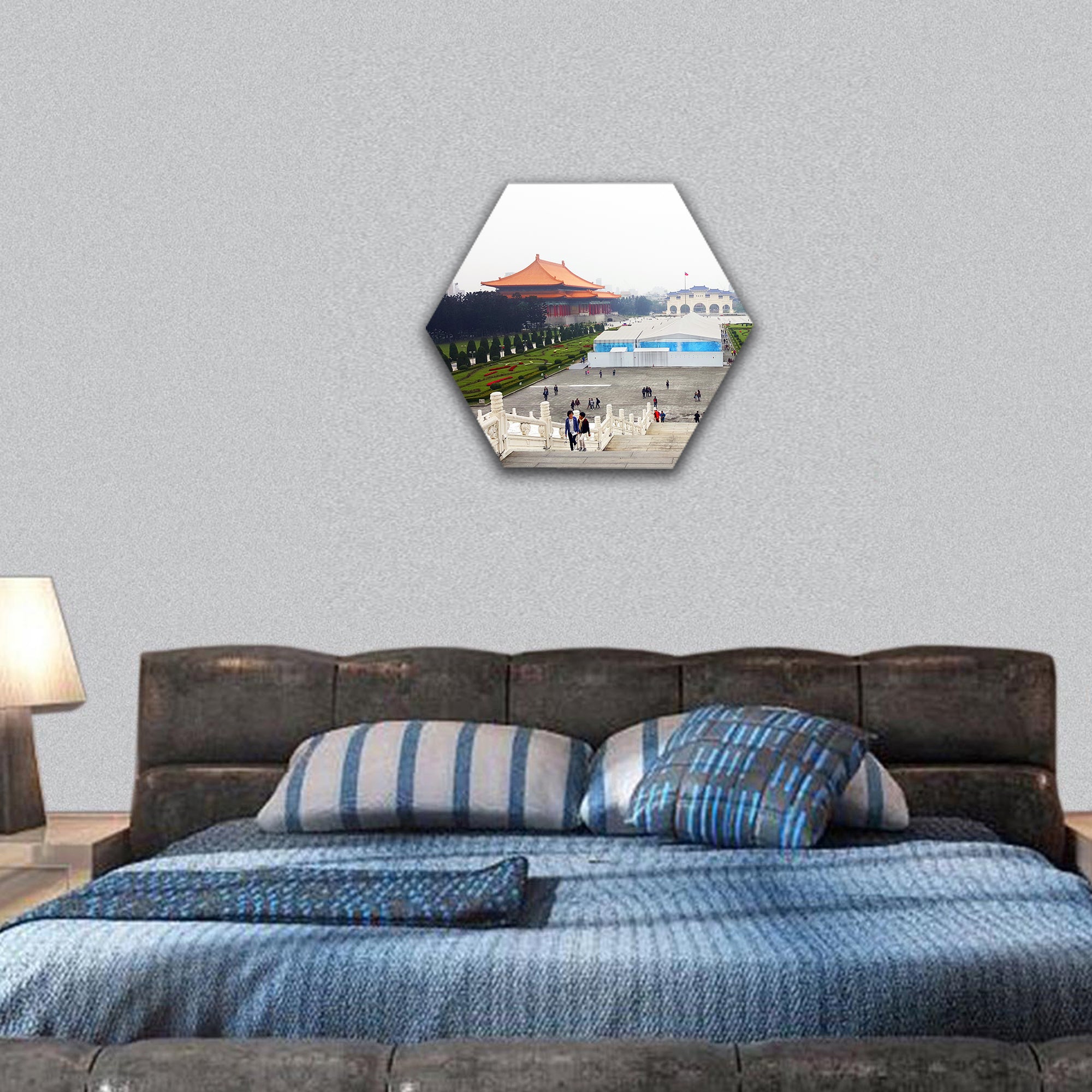 Liberty Square of Taipei, Taiwan hexagonal canvas wall art