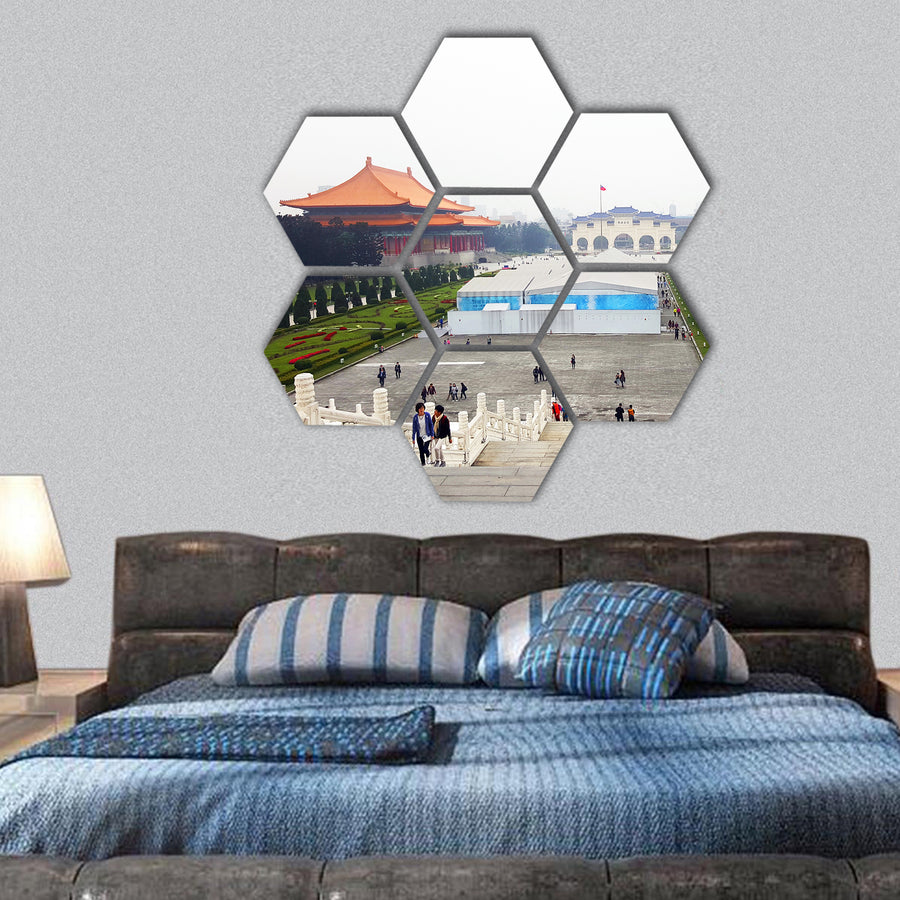 Liberty Square of Taipei, Taiwan hexagonal canvas wall art