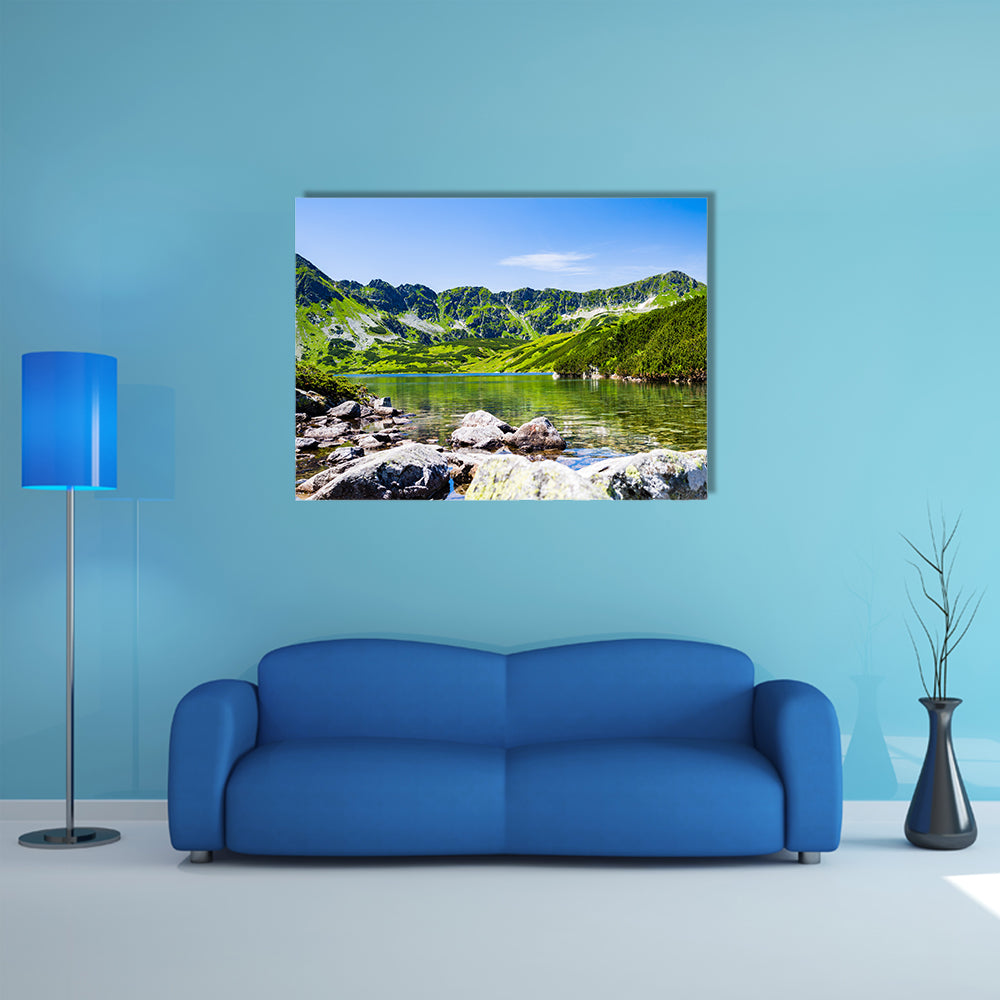 Inspiring Tatra Mountains Landscape View, sunny day in summer Tatras multi panel canvas wall art