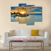 Sunset over Corfu Island, Greece Multi Panel Canvas Wall Art