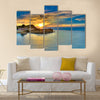 Sunset over Corfu Island, Greece Multi Panel Canvas Wall Art