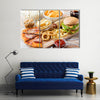 Fast food and unhealthy eating concept fast food snacks Multi panel canvas wall art