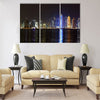 Doha, Qatar. Night skyline Multi panel canvas wall art