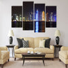 Doha, Qatar. Night skyline Multi panel canvas wall art